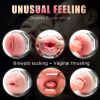3 in 1 Male Masturbators Adult Sex Toys with Realistic Textured Mouth Vagina and Tight Anus, Men's Pocket Pussy