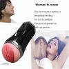 3 in 1 Male Masturbators Adult Sex Toys with Realistic Textured Mouth Vagina and Tight Anus, Men's Pocket Pussy